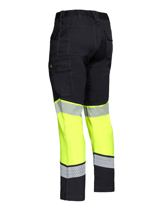 Stenso Reflektierend Arbeitshose Gelb