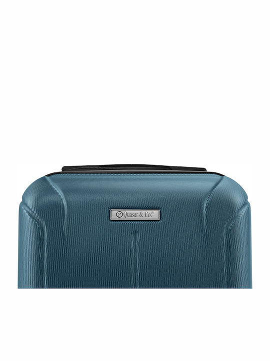 Quasar Μεσαία Βαλίτσα Ταξιδίου Σκληρή Petrol Blue με 4 Ρόδες Ύψους 66.5εκ.