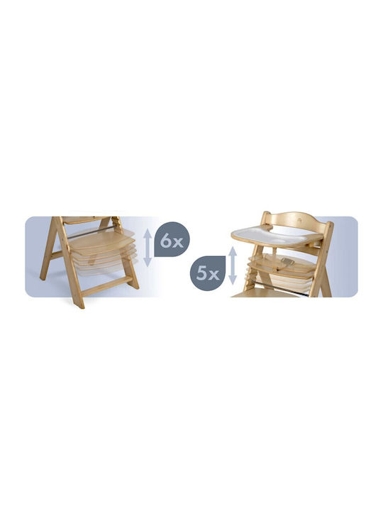 Nukido Hochstuhl & Holzsitz Beige