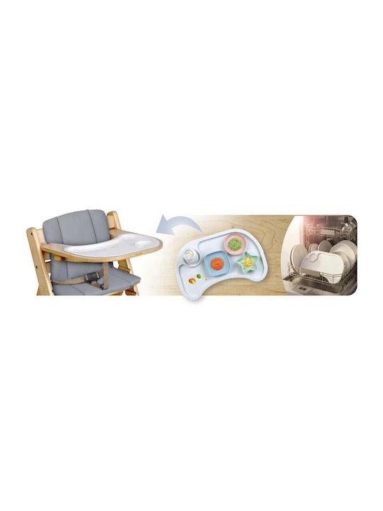 Nukido Hochstuhl & Holzsitz Beige