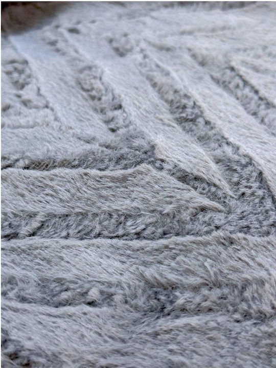 Linea Home Zic Three-Seater Sofa Throw Fur 180x300cm Gray
