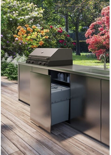 Elletipi Κάδος Απορριμμάτων Πλαστικός Γκρι 70lt Elletipi Κάδος Απορριμμάτων Πλαστικός Γκρι 70lt