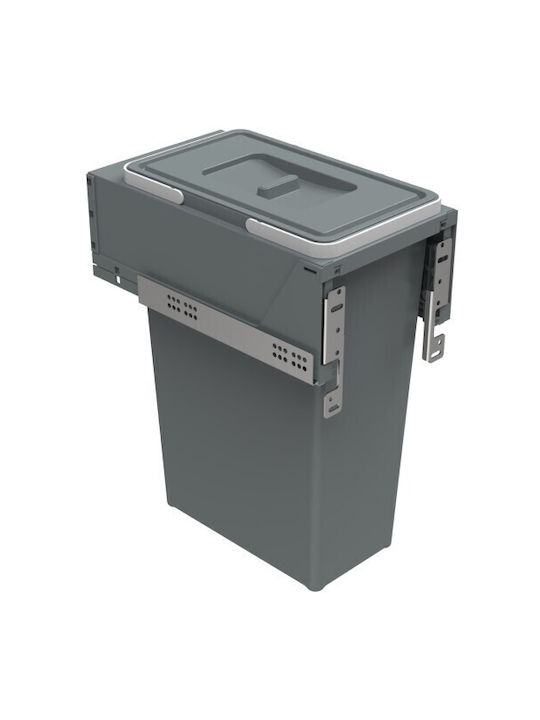 Elletipi Coș de Gunoi Plastic Gri 70lt 1buc