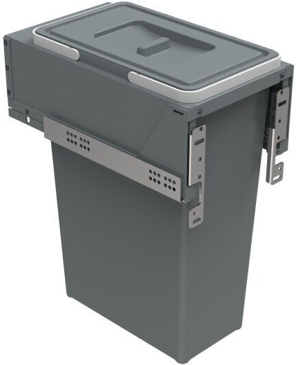 Elletipi Waste Bin Waste Plastic Gray 70lt 1pcs