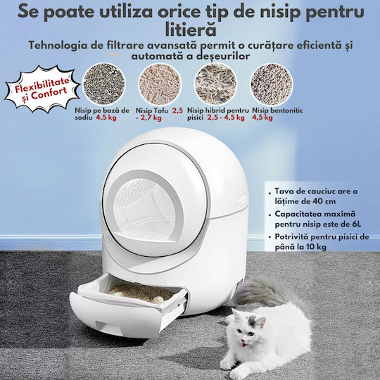 Katzentoilette Selbstreinigend Weiß