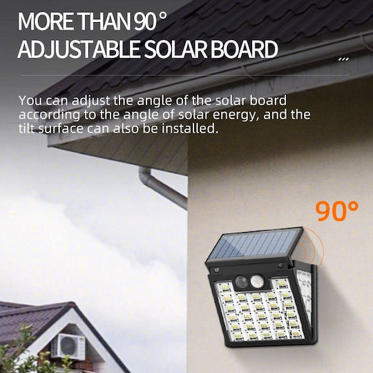 Superfire Wall Mounted Solar Light 15W 220lm with Motion Sensor IP54