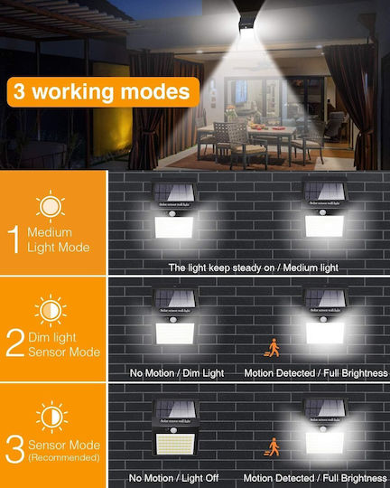 Superfire Wall Mounted Solar Light 30W 270lm with Motion Sensor IP55 12cmx4.8cmx10cmcm