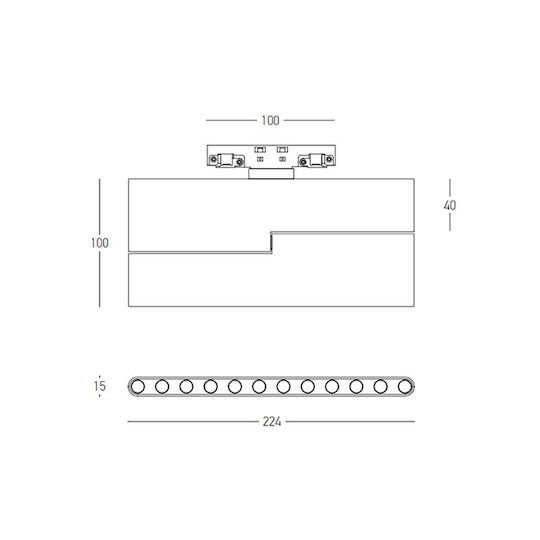 Zambelis Lights LED Lumina liniară Lumină Plafon 12W Alb cald