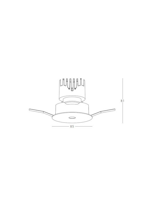Zambelis Lights LED Warm White Spot in White Color