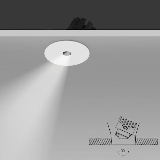 Zambelis Lights LED Θερμό Λευκό Σποτ σε Λευκό Χρώμα
