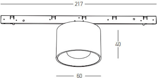 25256 Led Μαγνητικο Downlight Μαγνητικες Ραγες 6mm 5w 3000k Dali Παλαιωμενο Ορειχαλκινο Χρωμα 25256
