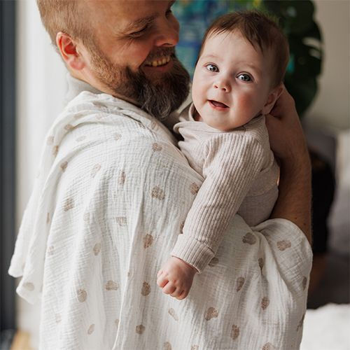 Babyono Одеяла За Пелени От Муселин Бежови 70x70см 3 Бройки