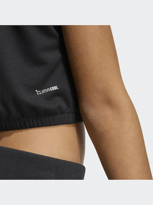 Παιδικό Crop Top Αμάνικο Black/off White