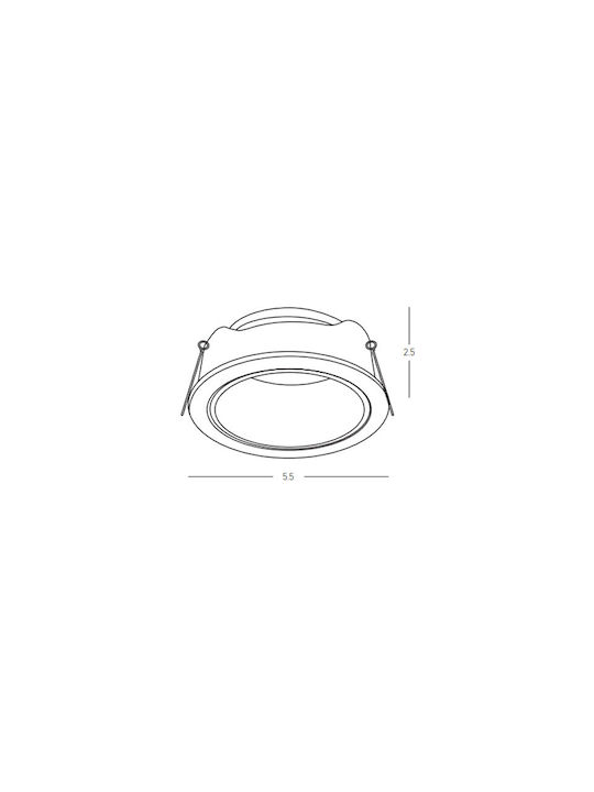Zambelis Lights Χωνευτό Σποτ με Ντουί GU10 Λευκό Zambelis Lights Χωνευτό Σποτ με Ντουί GU10 Λευκό