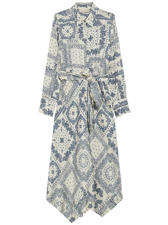 Midi Shirt Dress Blue