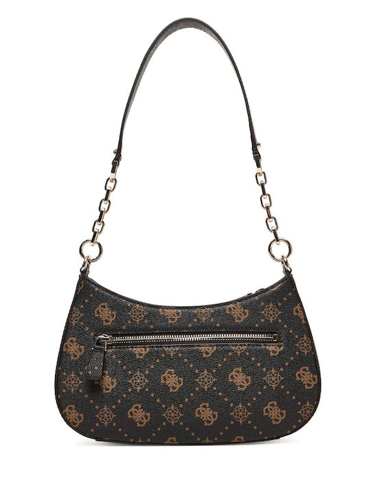Logo Damentasche Schultertasche Schwarz