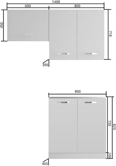 Charlotte Ντουλάπι Νεροχύτη Φυσικό Δρυς-λευκό 80x30.5εκ.