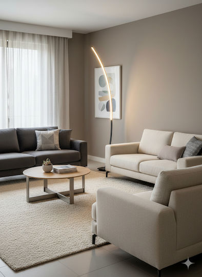 Trio Lighting Solo LED Φωτιστικό Δαπέδου Υ158εκ. Μαύρο