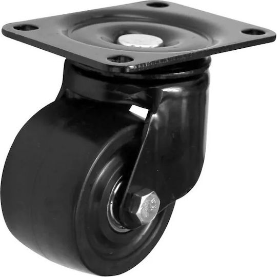 Heavy Duty Swivel Furniture Wheel Finetto Black Φ-50mm Height 70mm 80kg Yes