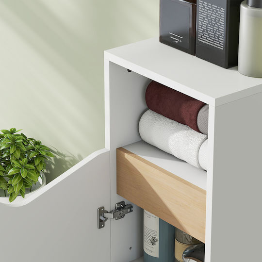 HomCom Bathroom Cabinet L30xW30xH71.5cm Natural