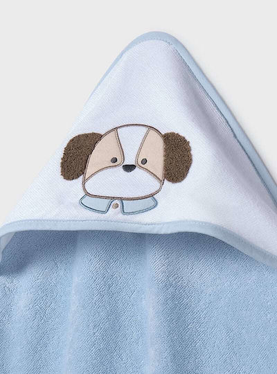 Mayoral Hooded Baby Bath Towel Sky Blue