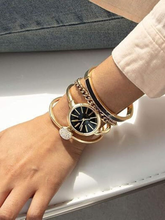 Ak/1470gbst Anne Klein Womens Watch Set 3 Bracelets