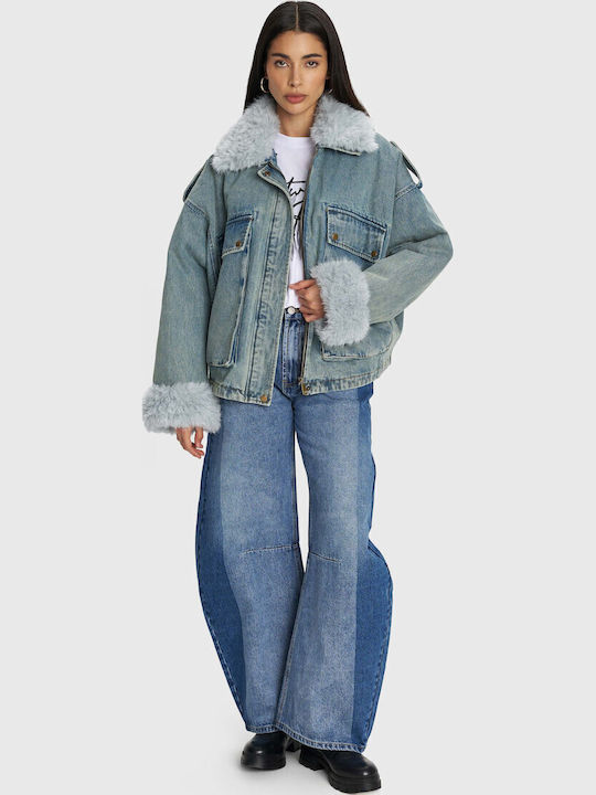 Jachetă de femei din denim Blue