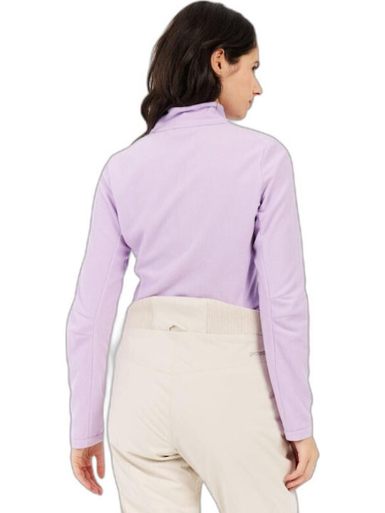 Winter Women's Fleece Blouse with Zipper Thistle Purple