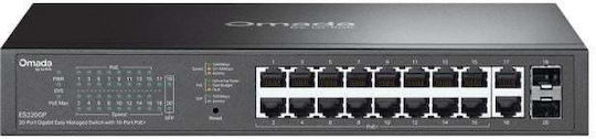 TP-LINK Omada ES220GP Managed PoE+ Switch με 18 Θύρες Gigabit (1Gbps) Ethernet και 2 SFP Θύρες