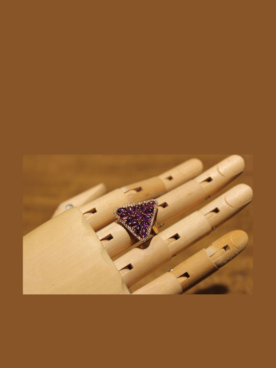 Beautiful Amethyst Zircon Ring Size 14