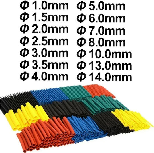 Set Heat-Shrink Tubing Cables Heat Shrink 560 Pieces Case – 64-5401