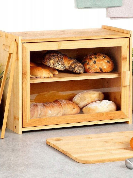 Vilde Ψωμιέρα με Καπάκι από Bamboo Διάφανη 40x20x31cm