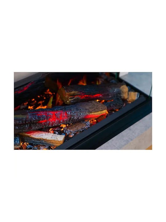 Charlton & Jenrick Luminosa Επιτοίχιο Ηλεκτρικό Τζάκι 1000W 113x26.4cm Μαύρο