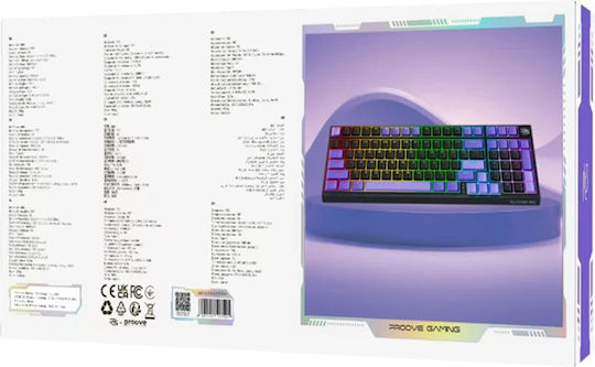 Proove Slicker Pro Drahtlos Gaming Mechanische Tastatur 98% mit Gateron G-Pro 3.0 Gelb Schaltern und RGB-Beleuchtung (Englisch US)