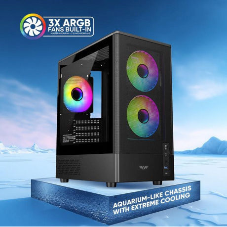 Armaggeddon Deepfreeze Duplex 2 Chroma Gaming Micro Tower Κουτί Υπολογιστή με Πλαϊνό Παράθυρο και RGB Φωτισμό Μαύρο