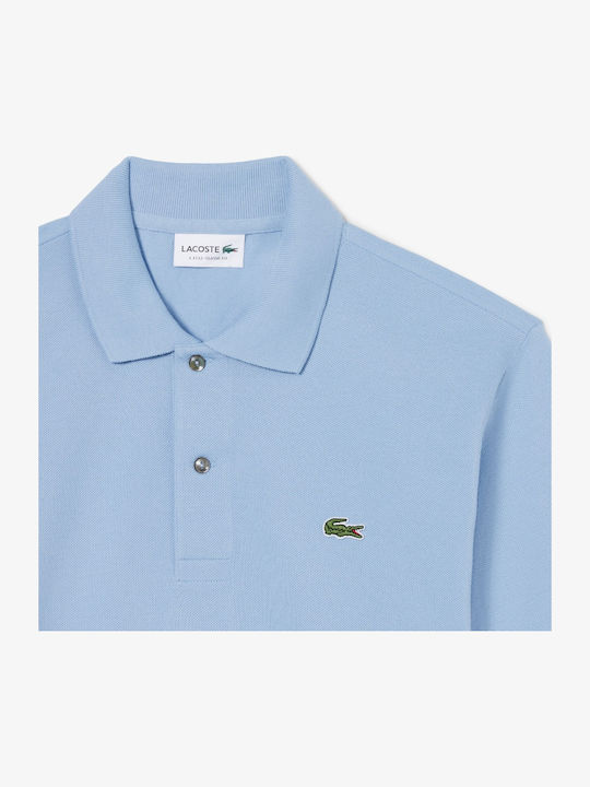Polo Herrenbluse Kurzarm Hellblau