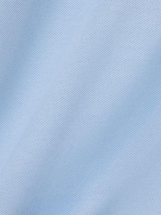 Polo Herrenbluse Kurzarm Hellblau