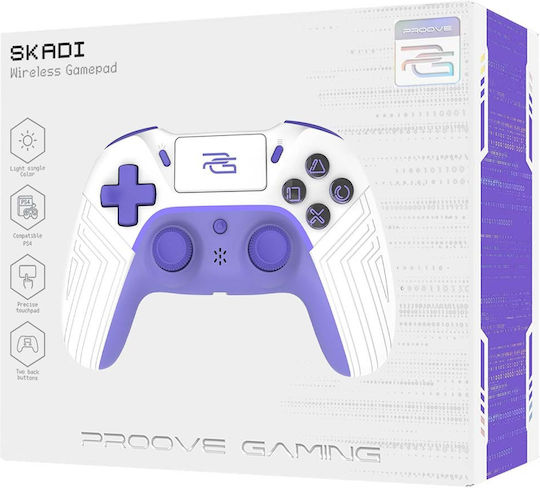 Proove Skadi Kabellos Gamepad für Android / PC / PS4 White/Purple