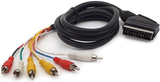 Cable Scart male - 6x Composite male 1.5m (01.079.0046)
