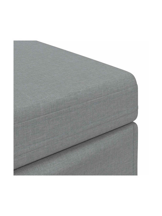 Stool For Kitchen Upholstered with Fabric Light Gray