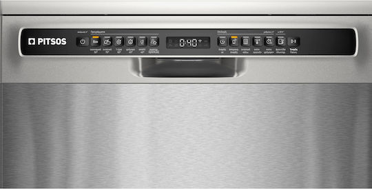 Pitsos Freestanding Dishwasher for 14 Place Settings W60xH84.5cm Inox