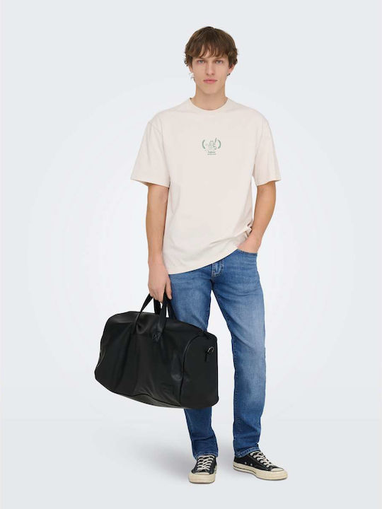 Ανδρικό Παντελόνι Τζιν με Regular Εφαρμογή Light Medium Blue Denim