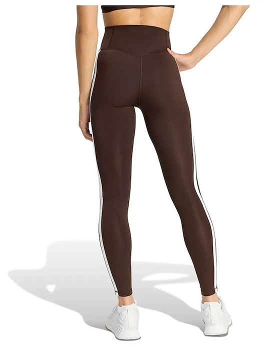 adidas Essentials 3 Stripes Training Leggings Brown