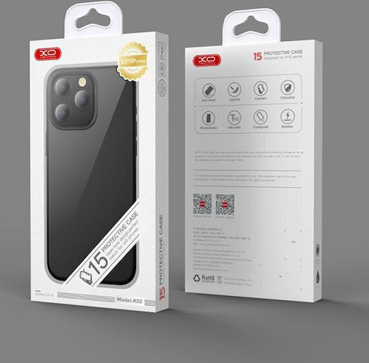 XO Задна корица Силикон Черен (iPhone 15 Pro)