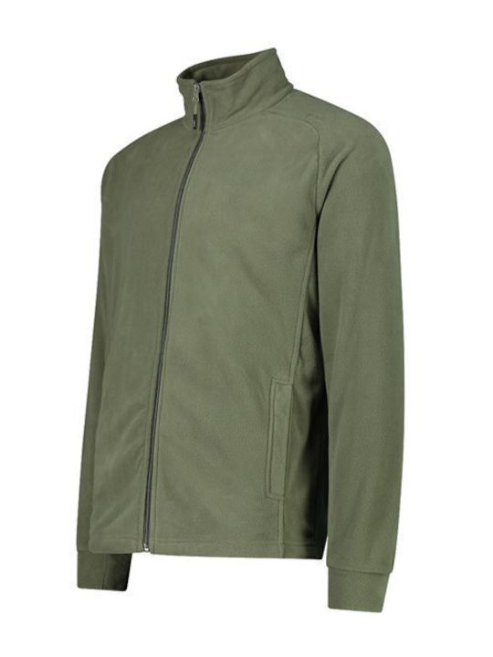 Cardigan Fleece pentru Bărbați Verde