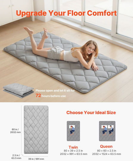 Vevor Exercise Mat Gray (203.2x99.1x6.35cm)