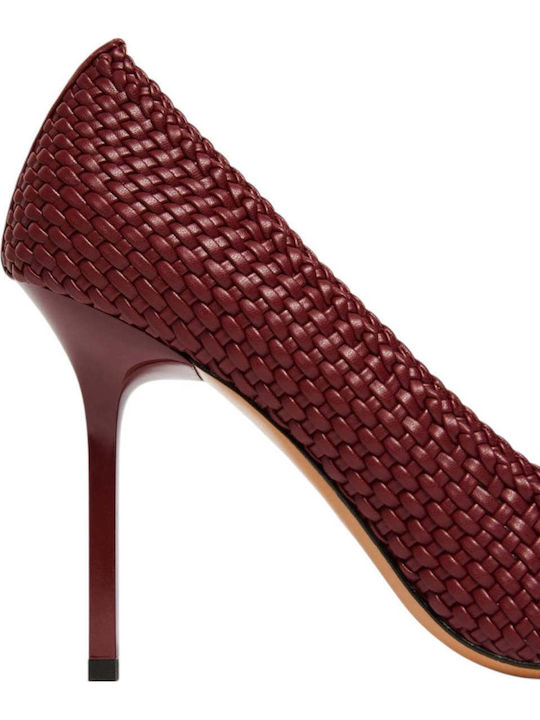 Damen Mokassins in Burgundisch Farbe