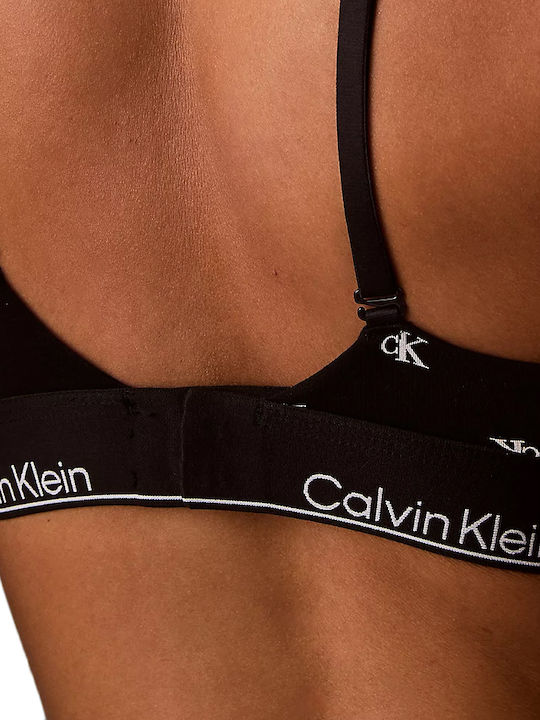 Calvin Klein Lightly Lined Triangle Bralette Жени Calvin Klein Бяло Черно Lv00qf8498-pcs