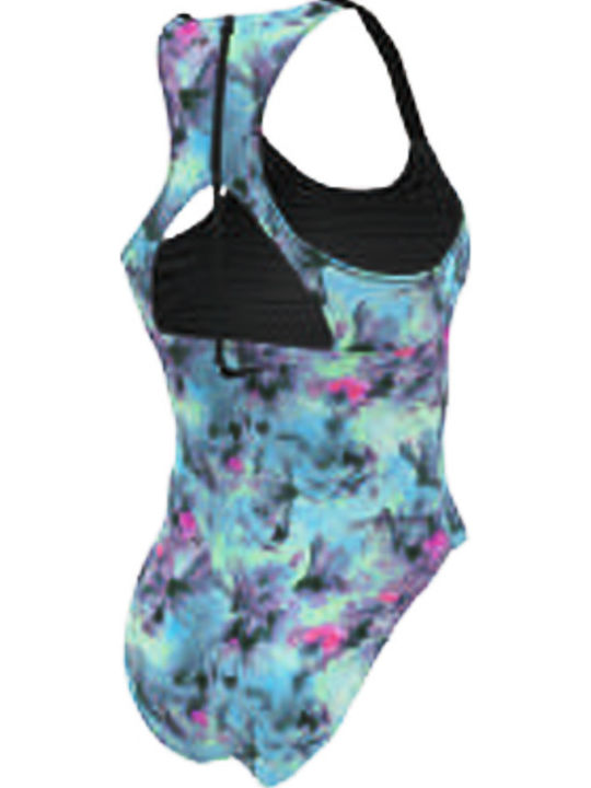 Premium Allprint Activewear Swimsuit Blue