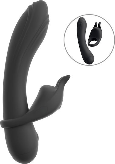 Couples Choice Duo Δονητής Rabbit με Απομακρυσμένο Έλεγχο 20cm Μαύρος